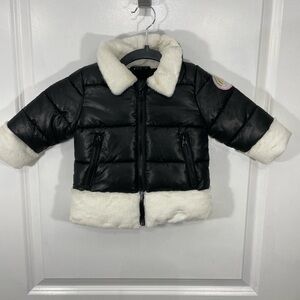 Jessica Simpson Black and White Puffer Jacket Size 12 Months
